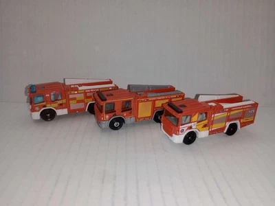 MATCHBOX  SCANIA P 360 FIRE TRUCKS RED lot of 3 - Image 1 of 4