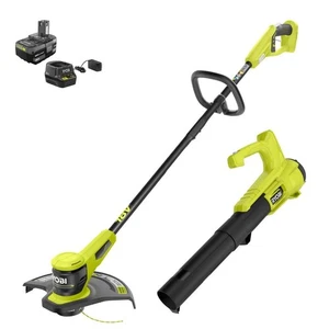 Ryob 18V Cordless Battery String Trimmer and Blower Combo Kit (2-Tools) - Picture 1 of 2