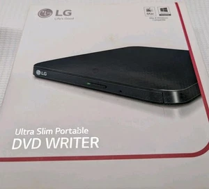 LG - 8x External USB Double-Layer DVD±RW/CD-RW Drive - Black Model# SP80NB80 - Picture 1 of 4