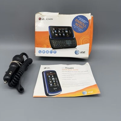 LG Xenon GR500 Blue AT&T Slider Cell Phone Rare No Battery - Image 1 of 4