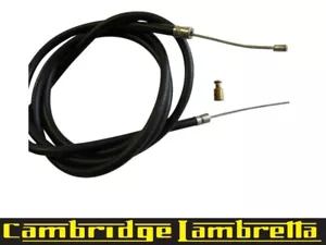 Lambretta Series 1, 2, 3 Throttle Cable Extra Long in Black for PHBL/PHBH Carbs - Picture 1 of 2