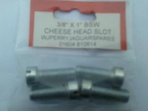 3/8 Zoll x 1 Zoll BSW UNC KÄSEKOPF SCHLITZSCHRAUBEN X 4 - Bild 1 von 2