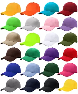 24 Stück gemischte klassische einfache Baseballkappe Mütze verstellbare Größe einfarbig - Bild 1 von 6