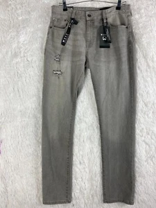 Pantalones de mezclilla elásticos ajustados 32x32 grises WXYZ Nomad para hombre pierna cónica - Imagen 1 de 9