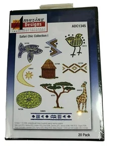 Amazing Designs Safari Chic collection 1 Machine Embroidery CD  ADC1345 PES - Picture 1 of 2