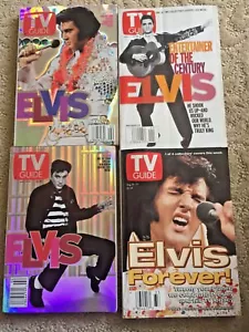 4 Elvis Presley TV Guide Magazines, 1997, 2000, 2001 & 2001 Hologram Cover - Picture 1 of 5