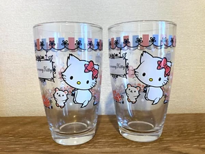 Sanrio Charmmy Kitty Glass Hello Kitty Set of 2 Unused No Box Rare - Picture 1 of 5