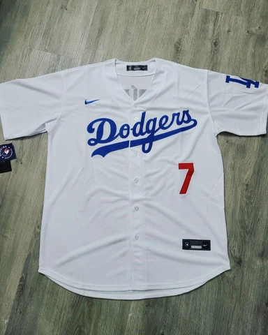 Julio Urias #7 White Los Angeles Dodgers Jersey Cover