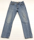 Levi's 505 Medium Wash Denim Regular Fit Straight Leg Jeans Men Size 34"W x 32"L