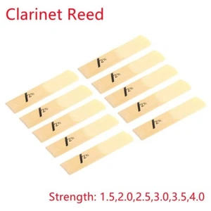 Clarinet Reeds 1.5,2.0,2.5,3.0,3.5,4.0 Strength 10pcs Pack Musical Instruments - Picture 1 of 20