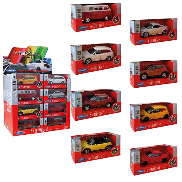 Welly Nex Modellauto 1:34 VW Bus T1 Renault Clio BMW X6 Audi TT Coupe AMG C63 - Bild 1 von 1