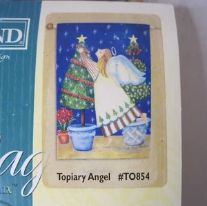 Toland Art Flag: Topiary Angel #TO854 Standard Size 24" x 36" Garden - Sealed - Picture 1 of 8