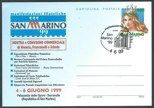 1999 SAN MARINO FDC CARTOLINA POSTALE SAN MARINO I TIRATURA - BF2 - Picture 1 of 1