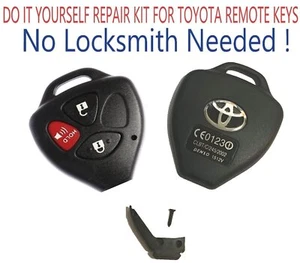 TOYOTA Rav4 2006-2012 Remote Key Shell Repair Kit 3B DIY NO Locksmith Needed - Picture 1 of 3