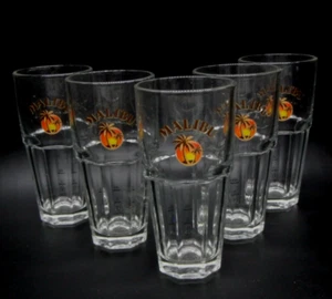 5 bicchieri liquore long drink Malibu 2/4 cl con logo, set festa liquore cocktail bar - Foto 1 di 5