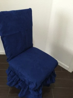 Мягкие микро замши короткие обеденные стулья чехлы подходят 39 «- 42» H задний стул больше цвета - Изображение 1 из 4