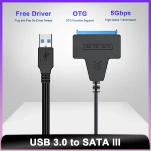 USB 3.0 to Sata 2.5" HDD SSD Adapter Converter Cable For Hard Drive Connector - Picture 1 of 9
