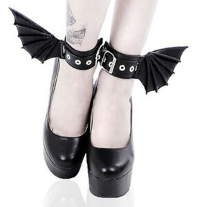 Gothic Nugoth Fußgelenkband Fußband für Schuhe Restyle Fledermaus Bat schwarz