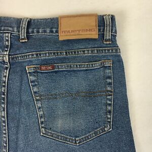Mustang jeans size 97S mens blue mid rise straight leg cotton denim casual work