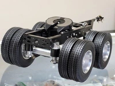 New Tamiya 1/14 RC Semi Tractor Trailer Dolly with 2 axles 5th Coupler Pin Mount - Image 1 of 4