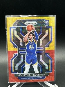 2021-22 Prizm Jonathan Kuminga Gold & Red Prizm RC - Picture 1 of 2