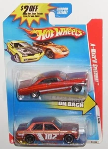 2009 Hot Wheels Datsun Bluebird 510 Copper New Model 2 Pack '65 Fairlane MOC - Picture 1 of 3