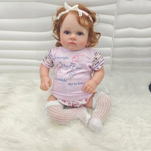 24" Lifelike Reborn Baby Dolls Tutti Freckled Skin Realistic Girl Kids Toy GIFT - Picture 1 of 8