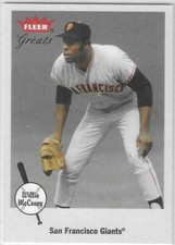 WILLIE McCovey SAN FRANCISCO GIANTS 2002 FLEER GREATS BASEBALL CARD