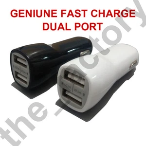 Adaptador Encendedor Cargador de Enchufe de Automóvil de Carga Rápida Genuino Doble Puerto USB 12V - Imagen 1 de 2