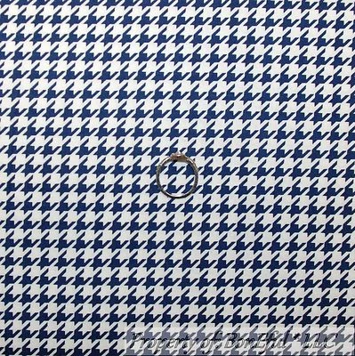 BonEful Fabric FQ Cotton Quilt Blue White Small USA American Gingham Check Block - Image 1 of 4