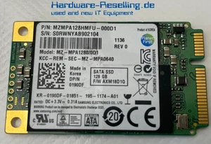 Samsung Dell 128GB 1.8 " M SATA SSD MZMPA128HMFU-000D1 MZ-MPA1280 0190DF - Afbeelding 1 van 1