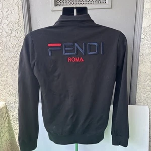 Chaqueta Fendi Roma Cremallera Completa Mediana Rara Sin Etiqueta en el Cuello - Imagen 1 de 10