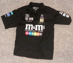 Nascar JH Design Kyle Busch M&M's Celebrating 75 Year Button Up Shirt L Pit Crew - Picture 1 of 6