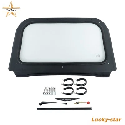 New Full Glass Windshield With Wiper Black 08-14 For Polaris RZR 800 XP 900 570 - Image 1 of 4