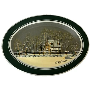 Bob Timberlake Decorative Display Wall Platter “First Light” Winter Scene - Picture 1 of 14