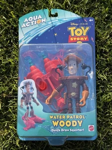 Disney Pixar Toy Story 2 Water Patrol Woody Aqua Action Figure 2000 Mattel - Bild 1 von 2