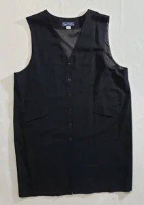 Maggie McNaughton Vintage Black Sleeveless Dress Plus Size 22W Button Up USA * - Picture 1 of 5