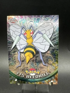Pokemon Beedrill # 15 Topps Chrome Trading Cards Series 1 Vintage 2000 - Picture 1 of 23