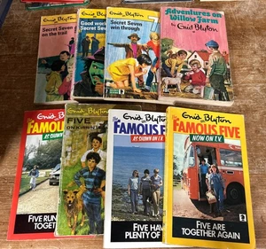 8 Vintage Mixed Enid Blyton Book Bundle Famous Five, Secret Seven Etc Paperbacks - Foto 1 di 4
