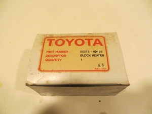 NEW OEM BLOCK HEATER KIT #00213-00120 TOYOTA FORKLIFT & AUTOS - Picture 1 of 2