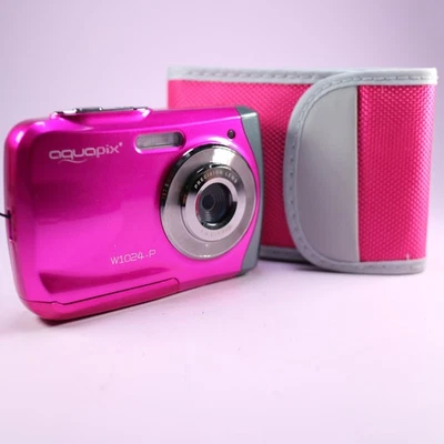 Aquapix Digital Camera W1024-P 8.0MP Pink Underwater Tested - Image 1 of 4