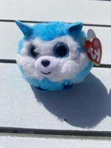Teeny Ty Puffies Prince The Blue Husky 3 Inch With Tag - Picture 1 of 4