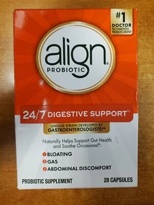Align Probiotic 24/7 Digestive Support 28 Capsules Exp. 12/27 E17B - Picture 1 of 6