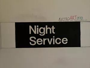 Manchester Feb 1975 Destination Bus Blind 24” Gift - Night Service - Foto 1 di 12