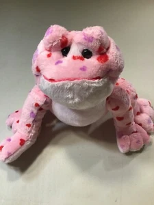 Ganz Webkinz Love Frog Pink Purple & Red HM 144 Plush Stuffed Animal No Code - Picture 1 of 9