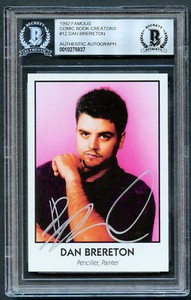 Dan Brereton #12 signed autograph auto 1992 Famous Comic Book Creators Card BAS 