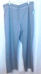 NEW SJB Active Gray Fleece Women's Pants w/Draw String Stretch Waist, Size 1X - Picture 1 of 3
