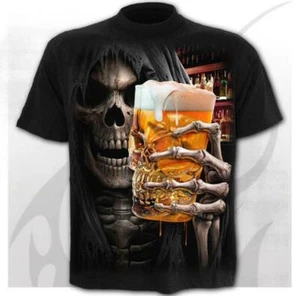 Schädel Totenkopf Skull 3D Streetwear T-Shirt SHIRT Kostüme Polyester Schwarz - Picture 1 of 2