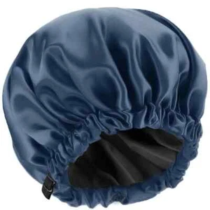 Satin gefütterte Duschhaube extra groß verstellbar wiederverwendbar - Bild 1 von 1