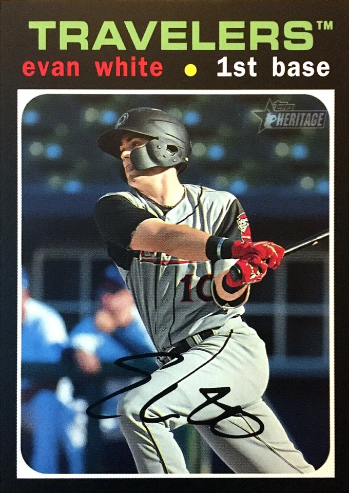 2020 TOPPS HERITAGE MINORS (#135) - EVAN WHITE - Image 1 of 1